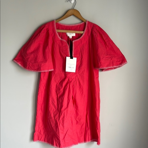 NEW TUCKERNUCK POMANDER PLACE Poppy Stitch Finley Flutter Sleeve Dress Large - Picture 2 of 13